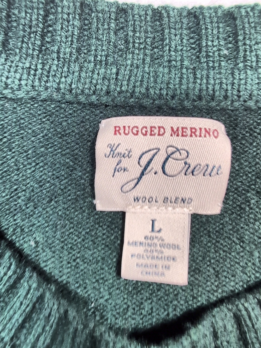 J. Crew Forest Green Crewneck Sweater - Picture 4 of 6